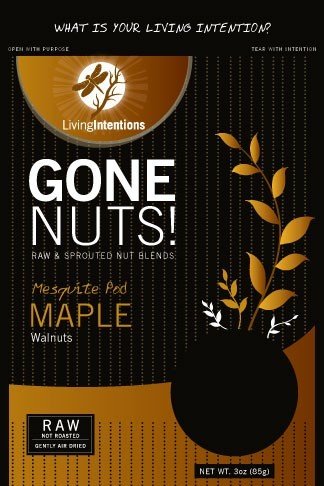 Living Intentions Gone Nuts! Mesquite Pod Maple Walnuts (3x3oz) logo