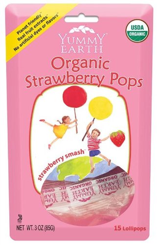 Lollipops Organic Strawberry Pops logo