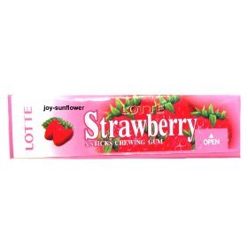 Lotte 5 Sticks Chewing Gum Fresh Clean Mouth Long Lasting Freshness – Strawberry Product Of Thailand logo