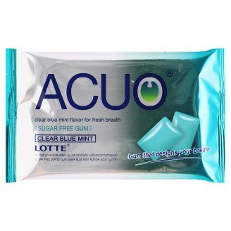 Lotte Acuo Clear Blue Mint Flavour Sugar Free Gum 12g X 6 Packs logo