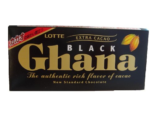 Lotte Choco Ghana Black, 2.11 ounce Units (Pack of 10) logo