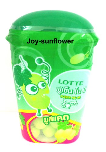 Lotte Fusen No Mi Muscat Flavour Coated Bubble Ball Chewing Gum Gums From Thailand logo