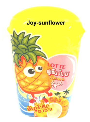 Lotte Fusen No Mi Pineapple Flavour Coated Chewing Gum Sweet & Sour Gums From Thailand logo