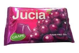 Lotte Jucia Chewing Gum Grape Flavor, Sugar Free 12g (Pack of 6) logo