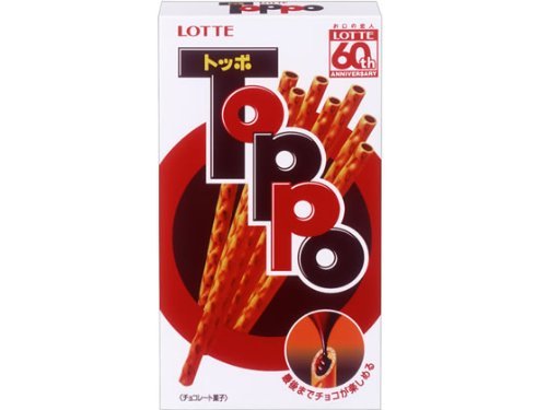 Lotte Toppo Chocolate Pretzel Stick Pocky Japan Candy 72g logo