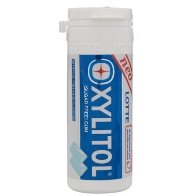 Lotte Xylitol Mini Bottle Sugar Free Gum 30g. (Pack of 2) (fresh Mint) logo