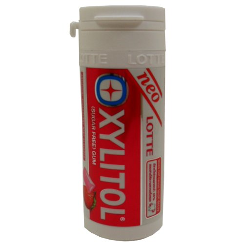 Lotte Xylitol Neo Dental Health Chewing Gum Strawberry Mint Flavored Sugar Free 30g (20 Pellets) X 2 Bottles logo