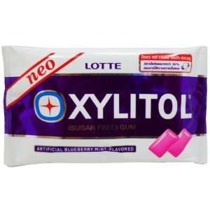 Lotte Xylitol Sugar Free Chewing Gum Artificial Blueberry Mint Flavored Gums Product Of Thailand logo