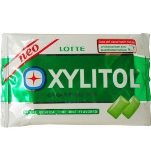 Lotte Xylitol Sugar Free Chewing Gum Artificial Lime Mint Flavored Gums Product Of Thailand logo