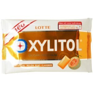 Lotte Xylitol Sugar Free Chewing Gum Artificial Melon Mint Flavored Gums Product Of Thailand logo