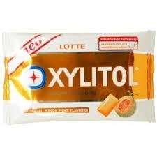 Lotte Xylitol Sugar Free Gum Artificial Melon Mint Flavoured 12 G. (4 Packs) logo