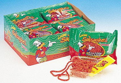 Lucas Salsagheti Gusanos Sandia – Hot Mexican Candy 24-0.85oz Packages logo