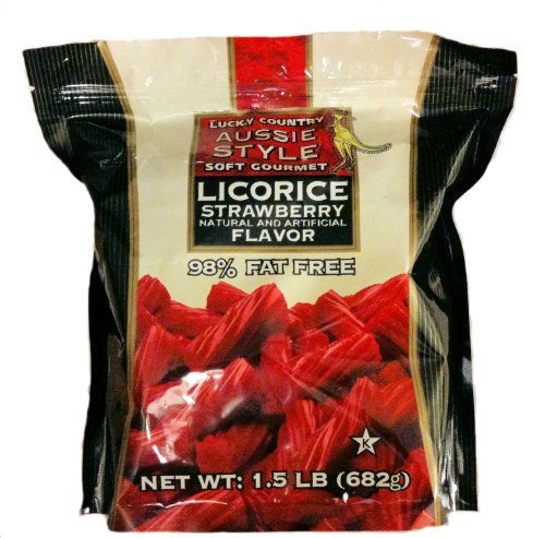 Lucky Country Aussie Style Licorice Strawberry Flavor 1.5lb logo