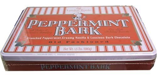 Lyndon Reede Peppermint Bark Holiday Candy 1 Pound Tin logo