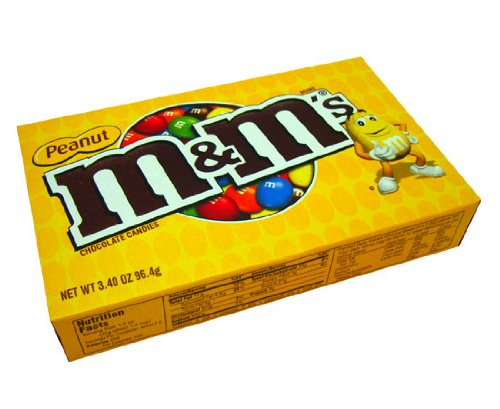 M & M Theater Box Peanut -3.4 Oz (Pack of 12) logo