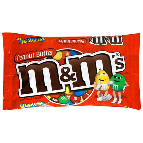 M & M’s Chocolate Candies, Peanut Butter, 12.7 ounce Bag (Pack of 6) logo