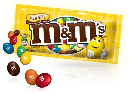 M & M’s Peanut Chocolate Candy – 10 Pk. logo