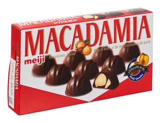 Macadamian Nuts Chocolate – 2.6oz By Meiji. logo