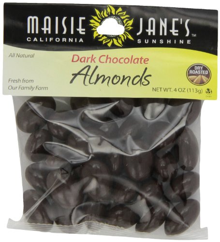 Maisie Jane’s Almonds, Dark Chocolate, 4 ounce (Pack of 4) logo