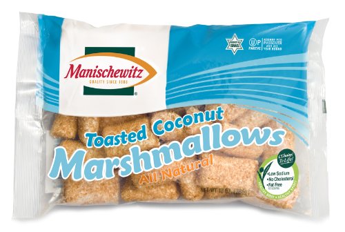 Manischewitz Toasted Coconut Marshmallows, Israel, 10 ounce Bags (Pack of 6) logo