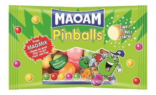 Maoam Pinballs Mini 50g Bags X4 logo