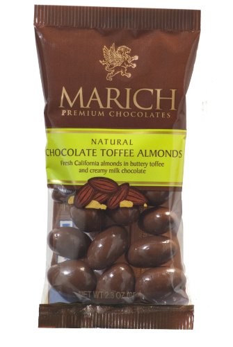 Marich Chocolate Toffee Almonds, 2.3 ounce (Pack of 12) logo