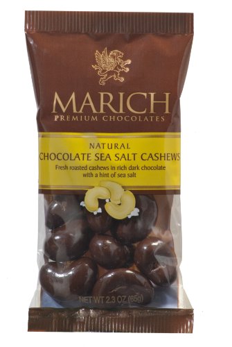 Marich Dark Choc Sea Salt Cashews, 2.3 ounce (Pack of 12) logo