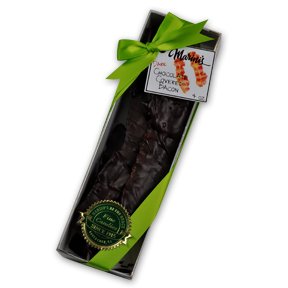 Marini’s Candies Dark Chocolate Covered Bacon 1/4 Lb. Gift Box logo