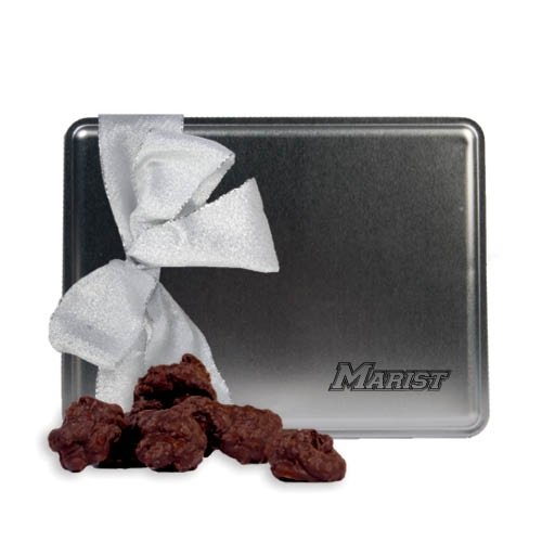 Marist Decadent Chocolate Clusters Silver Large Tin ‘marist Engraved’ logo