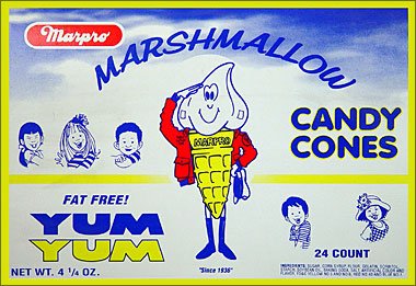 Marpro Marshmallow Candy Cones 24ct Box logo