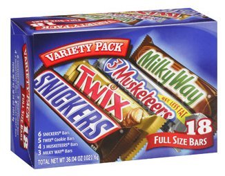 Mars Full Size Candy Bar Variety Pack, 18 Count, 36.04 Oz logo