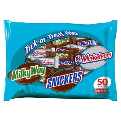 Mars Trick-or-treat Trio(snickers, Milky Way, 3musketers)29.86oz Fun Size Candy Bars 50 Piece Bag logo