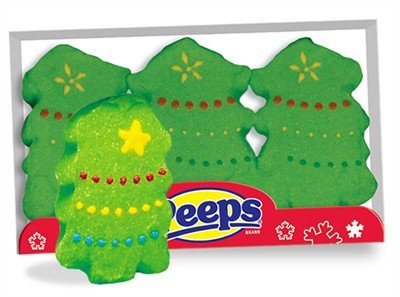 Marshmallow Christmas Tree Holiday Peeps logo