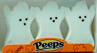 Marshmallow Halloween White Ghost Peeps (3 Per Box) 6 Pack = 18 Total Peeps logo