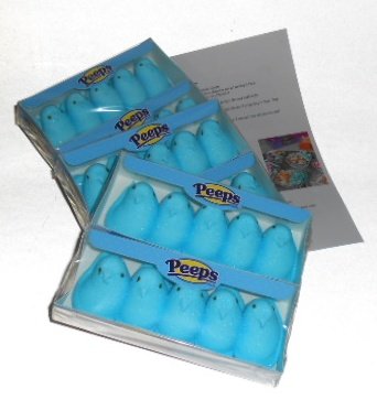 Marshmallow Peeps Blue Chicks -10 Ct Tray – (Pack of 3) Includes Recipes & Parties & Baby Showers Decorations & Favors Ideas logo