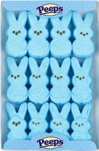 Marshmallow Peeps Blue Easter Bunnies 12ct. logo