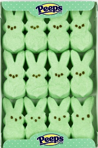 Marshmallow Peeps Green Easter Bunnies 12ct. logo