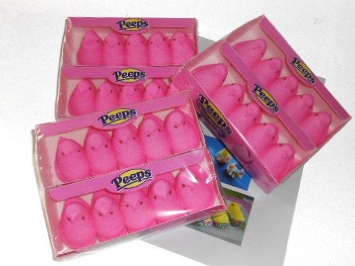 Marshmallow Peeps Pink Chicks -10 Ct Tray – (Pack of 3) Includes Recipes & Parties & Baby Showers Decorations & Favors Ideas logo