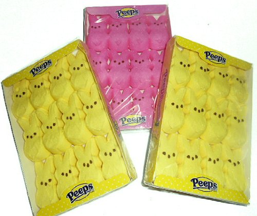 Marshmallow Peeps Variety Bunnies – 3 Packs Of 12 Ct Trays – 1 Of Pink & 2 Of Yellow logo