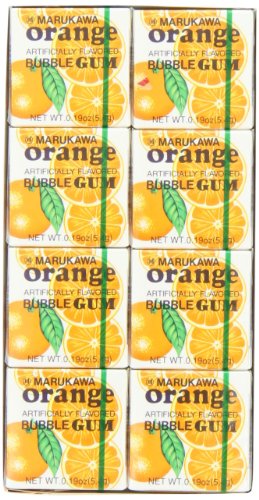 Marukawa Bubble Gum, Orange, 1.52 ounce Packages (Pack of 12) logo