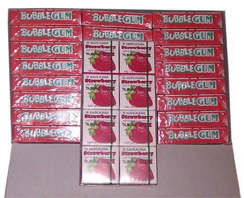 Marukawa Gum Strawberry Bubble, 8-count, 0.19 ounce Packages (Pack of 24) logo