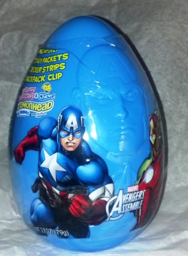 Marvel Avengers Easter Egg ~ Filled With Candy & Stickers ~ Blue logo