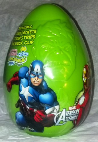 Marvel Avengers Easter Egg ~ Filled With Candy & Stickers ~ Green logo