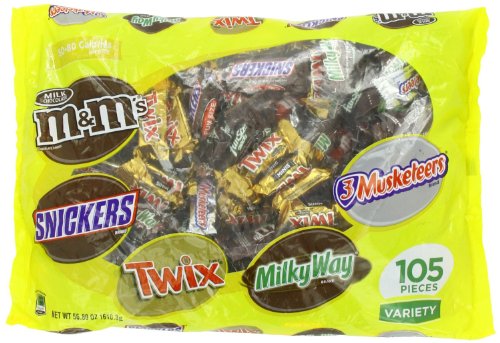 Master Foods Fun Size Halloween Candy Variety Pack 105 Piece Value Bag logo