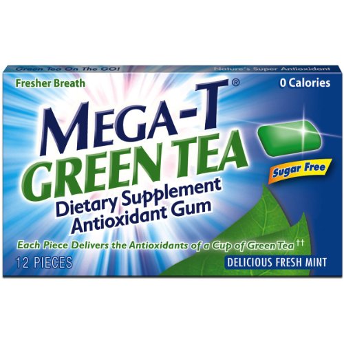 Mega-t Green Tea Chewing Gum 12-count logo