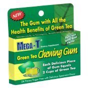 Mega-t, Sugar Free Greentea Chewinggum,spearmint,6x24ea logo