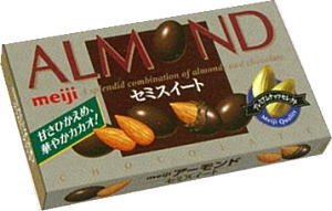 Meiji Almond Chocolate Semi-sweet 88g (2013 New) (japan Import) logo