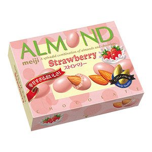 Meiji Almond Chocolate Strawberry Flavor 63g (japan Import) logo