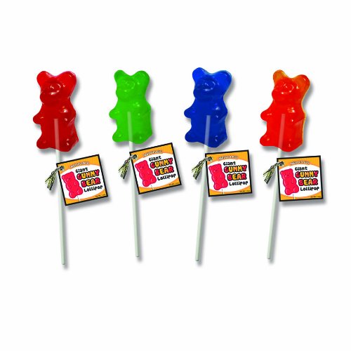 Melville Candy Company Gummy Bear Lollipops, 4-count logo