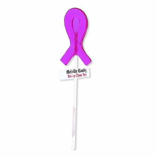 Melville Candy Lollipops, Breast Cancer Ribbon, 1 ounce Lollipops (Pack of 24) logo